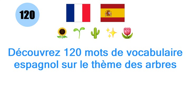 Découvrez 120 mots de vocabulaire espagnol sur le thème des arbres